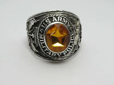 SILVER 925 RING  MILITARY POLICE RING  MP RING  USMP   US Size 10.5 • $65.45