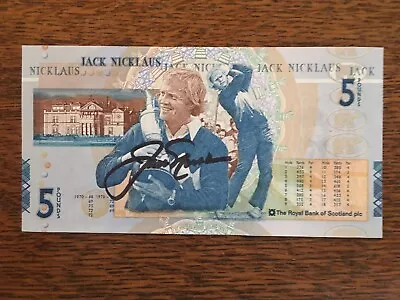 Jack Nicklaus Autographed Signed Royal Bank Of Scotland 5 Pound Note Auto • $149.95