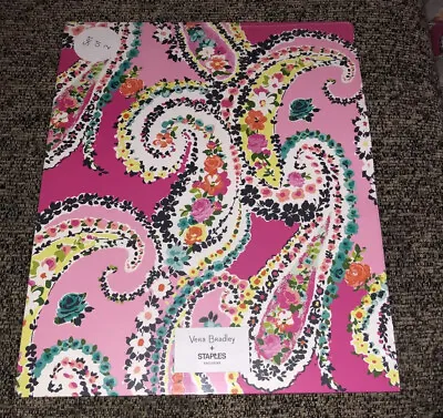 Vera Bradley Pocket Folder Wildflower Paisley Fuchsia (set Of 2) • $12.50