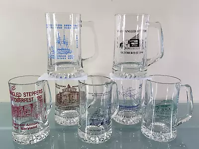 Vintage OKTOBERFEST 28oz German Beer Glass 1989 90 91 92 93 94 95 LOT OF 7 • $24.99