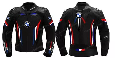 BMW 2024 Motorbike Leather Jacket Motorcycle Sports Racing Leather Jackets CE • $146.10