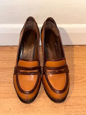 Marc O'Polo Brown Leather High-heeled Shoes (Size 6 1/2) • £19.99