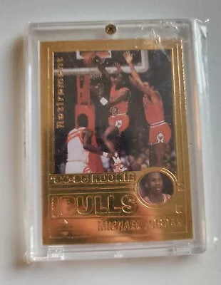 1999 Upper Deck Michael Jordan 22Kt Gold Retirement Card - 6272 Of 9923 Made • $45