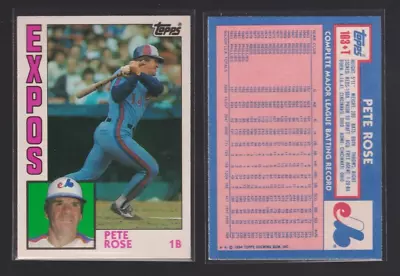 1984 Topps Traded #103T PETE ROSE - Montreal Expos - 124 - 🔥⚾🔥 • $11.99