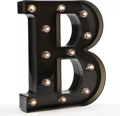 Light Up Black Alphabet Marquee Letters Sign LED Marquee Number Lights Sign For • $14.93