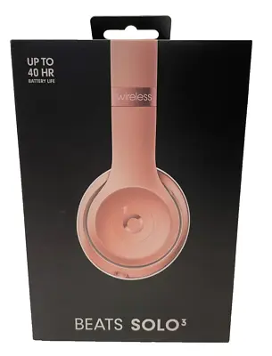 Beats By Dr. Dre Solo 3 Wireless Headphones Rose Gold • $129.95