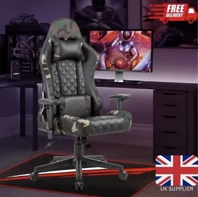£91 • Buy Gaming Chair Recliner Swivel Office Ergonomic Executive PC Computer Desk Chairs