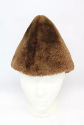 Mint Brown Bon Mouton Lamb Fur Hat Men Man Size All New Lining! • $52