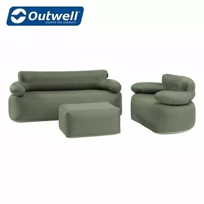 Outwell Laze Inflatable Camping Outdoors Furniture Set - Sofa Chair And Ottoman • £221.94