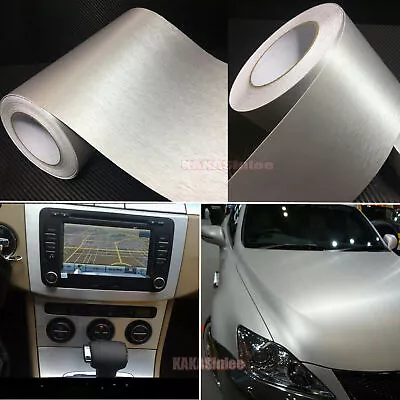 Air Free Stretch Car Steel Matte Brushed Metal Aluminum Vinyl Wrap / Sticker US • $340.09