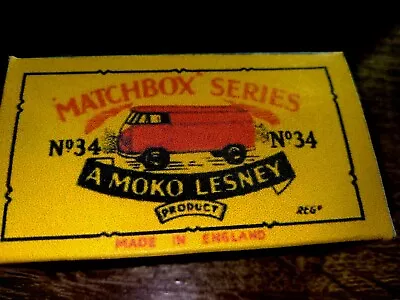 Matchbox -  No34 - VW Microvan - Replica Box • £1.95