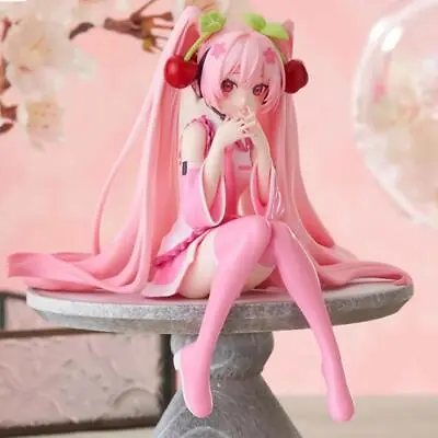 New Hatsune Miku Anime Figure Pink Dress Pvc Model Action Toy Cherry Pink No Box • $12.98