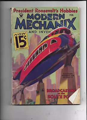 Modern Mechanix And Inventions Magazine---------february 1934 • $19.99