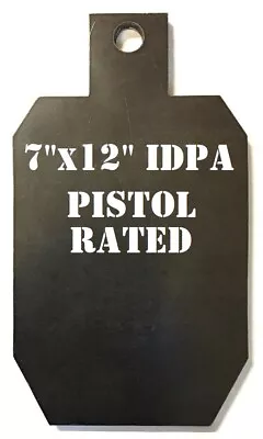 12in. Tall IDPA/IPSC Pistol Target - 3/8in. Steel Targets - 1pc. Metal Plate Set • $26.99