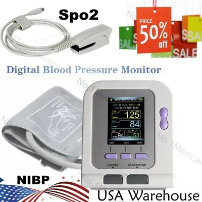 NIBP Adult Spo2 Digital Blood Pressure Monitor PC Software FDA CE • $74.99