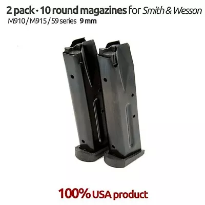 2 Magazines For S&W 9MM 5959005906915 Marlin Camp 9 10 Rounds Blue Steel • $30