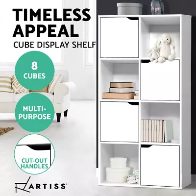 Artiss Bookshelf Display Book Cube Shelves Storage Cabinet Bookcase White DANA • $99.95