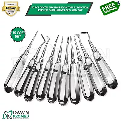 $22.99 • Buy 10 Pcs Dental Luxating Elevators Extraction Surgical Instruments Oral Implant