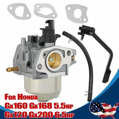 Carburetor For Honda Gx120 Gx160 GX168 Gx200 5.5-6.5 HP Engine Motor W/Gaskets • $10.99