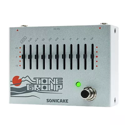 SONICAKE Guitar Equalizer Effect Pedal 10-Band EQ True Bypass 31.25Hz-16kHzPedal • £40.99