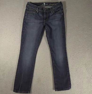 7 Seven For All Mankind Jeans Womens Size 26 Blue Straight Leg Denim Casual • $20