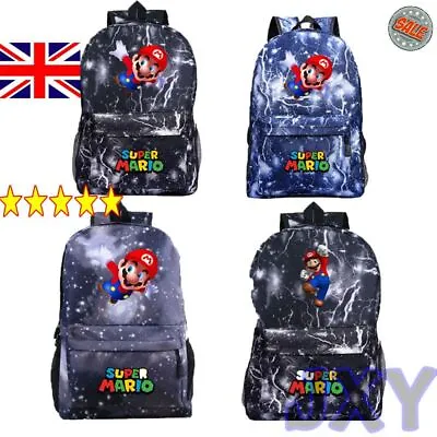£3.99 • Buy Anime Super Mario Backpack Boys Girl School Bag Casual Bookbag Travel Rucksack