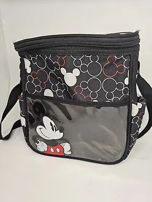 Mickey Mouse Authentic Disney Baby Bag Diaper Bottle Red White Black Pre-owned • $12.99