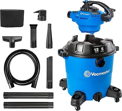 $75.47 • Buy Vacmaster VBV1210, 12-Gallon 5 Peak HPWet/Dry Shop Vacuum With Detachable Blower