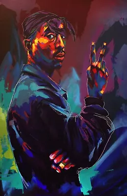 New Tupac Shakur 2Pac Music Wall Art Poster OR Canvas Size A4 To A1 • $8.50