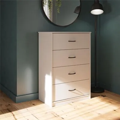 $57.42 • Buy 4 Drawer Dresser Bedroom Storage Chest Of Drawers Cabinet Entryway Dove Gray US