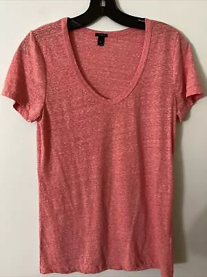 J Crew C1429 Marled Pink Round Neck Tee Medium • $8.80