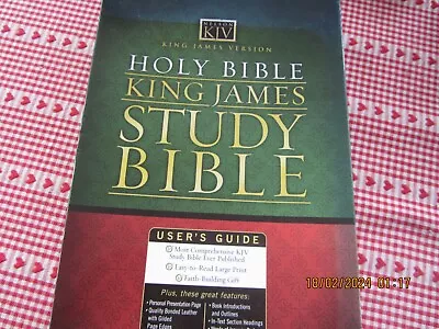 King James Version Of The Holy Bible Study Version Leather • £25