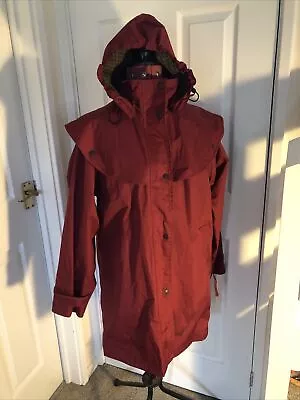 Ladies Jack Murphy Size 10 Bordeau Red Waterproof Jacket Short Coat VGC • £12