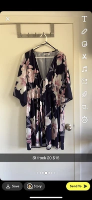 $12 • Buy ST FROCK Mini Dress V Neck SIZE 20