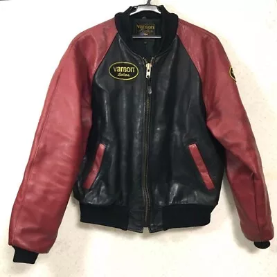 VANSON Single Riders Jacket TJV TEAM JACK All Leather Riders Jacket Size 40 • $399.99