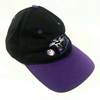 Panther Baseball Cap Pacific Head Gear Black & Purple Mesh Fitted Sz 7-3/8  - 8  • £7.90