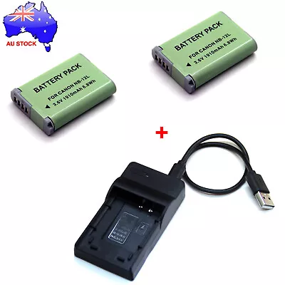 AUS Battery / Charger For NB-12L NB-12LH Canon PowerShot G1 X Mark II Camera • $21.88