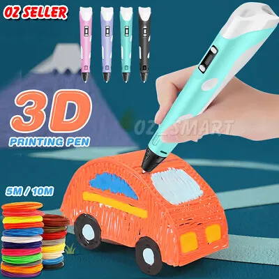 $9.93 • Buy 3D Printing Pen Drawing Pen Printer + LCD Screen + 3 Free Filaments Kid Gift