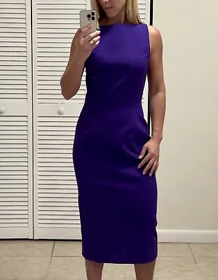 Zara Woman Slit Midi Dress Zw Collection  Sleeveless Purple Color Size Xxl/xl • $55