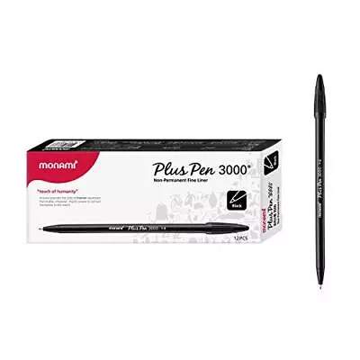 MONAMI Plus Pen 3000 Felt Tip Pens Fine Point 0.4mm Fine Liner Writing/Journa... • $8.52