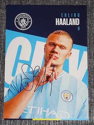 Erling Haaland Official Manchester City Club Player Card 2024 Printed Autograph • £29.99