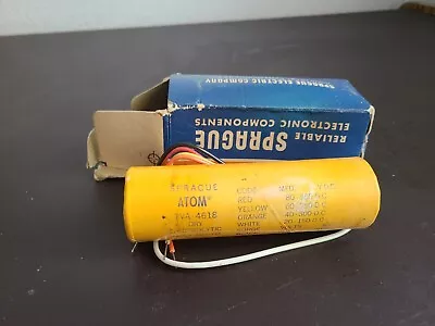 Sprague Atom Lytic Capacitor TVA-4618 80-60-40-20 MF/350-350-300-150 WVDC M2#26 • $22.99