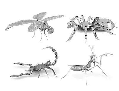 Metal Model Dragonfly Tarantula Scorpion Praying Mantis 3D Laser Cut DIY Kits • £7.95