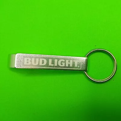 $5.99 • Buy BUD LIGHT 2.5  Bottle Opener Keychain - Aluminum Beer Key Ring 