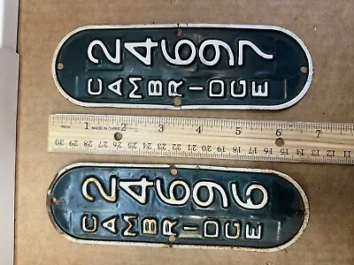 Two Cambridge Massachusetts Bicycle License Plate Mass MA Number Plates • $199.99