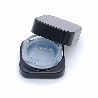 5mL Thick Glass Cube Storage Jar Containers (2 Pack) • $10.93