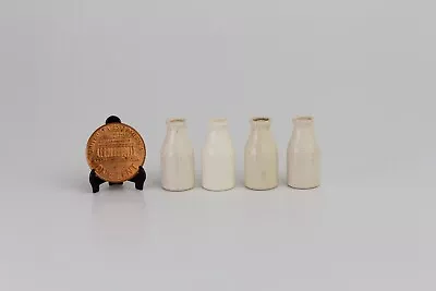 Vintage Miniature Wooden Milk Bottles Jugs Dollhouse Diorama Kitchen Accessory • $7.99