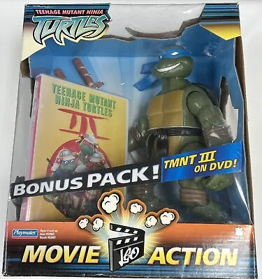 Teenage Mutant Ninja Turtles Leonardo Movie Action Bonus Pack TMNT III DVD New • $79.99