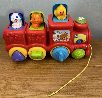 VTech Roll & Surprise Animal Train Music And Pop Ups Baby Toddler Toys Learning • $10