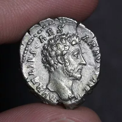 Marcus Aurelius Denarius Ancient Roman Empire Silver Coin Choice Very Fine 161AD • $280.25